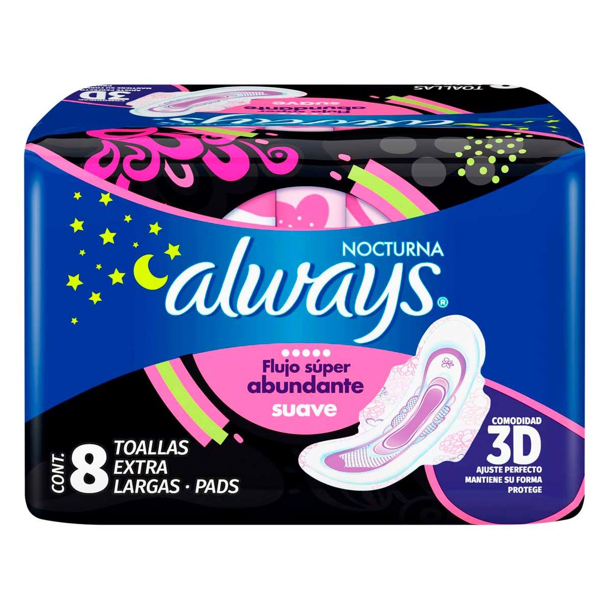 ALWAYS NOCTURNA SUAVE CON ALAS/FLUJO SÚPER ABUNDAN