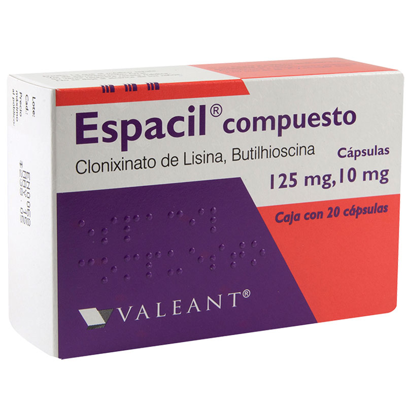 ESPACIL Compuesto c/20 CAPS. 125/10 MG.
