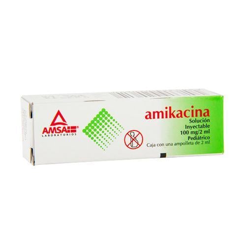 AMIKACINA Pediátrico (Amsa) Sol. Iny. c/1 AMPTA. 100 MG/2 ML.
