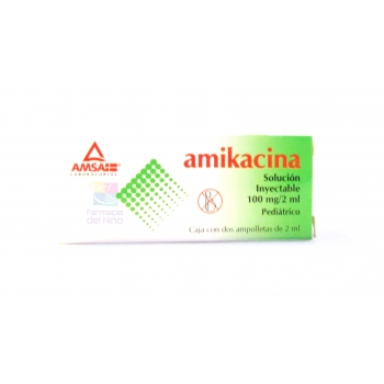 AMIKACINA Pediátrico (Amsa) Sol. Iny. c/2 AMPTAS. 100 MG/2 ML.