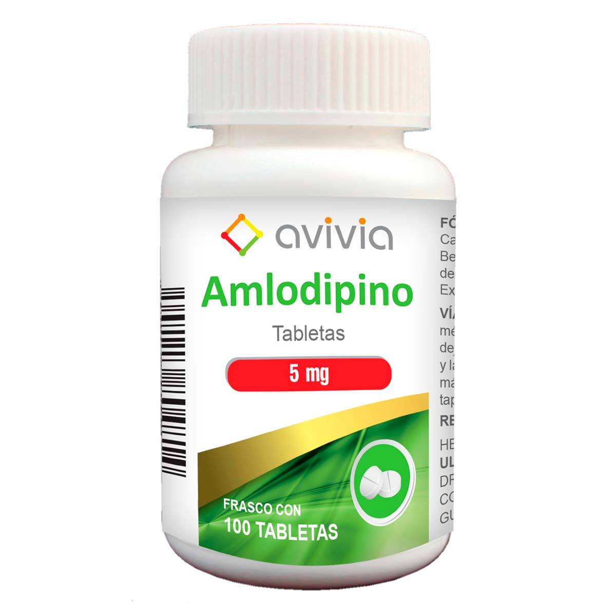 AMLODIPINO (Avivia) c/100 TABS. 5 MG.