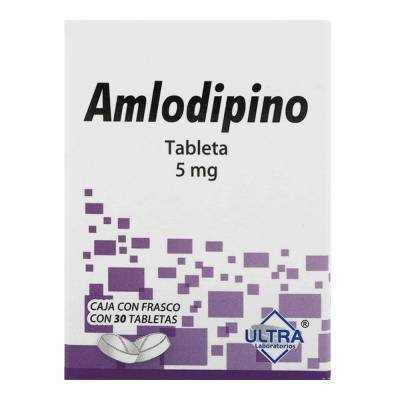 AMLODIPINO (Ultra) c/ 30 TABS. 5 MG.