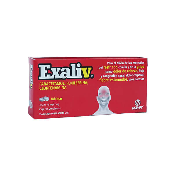 EXALIV c/24 TABS. 325/5/2 MG.