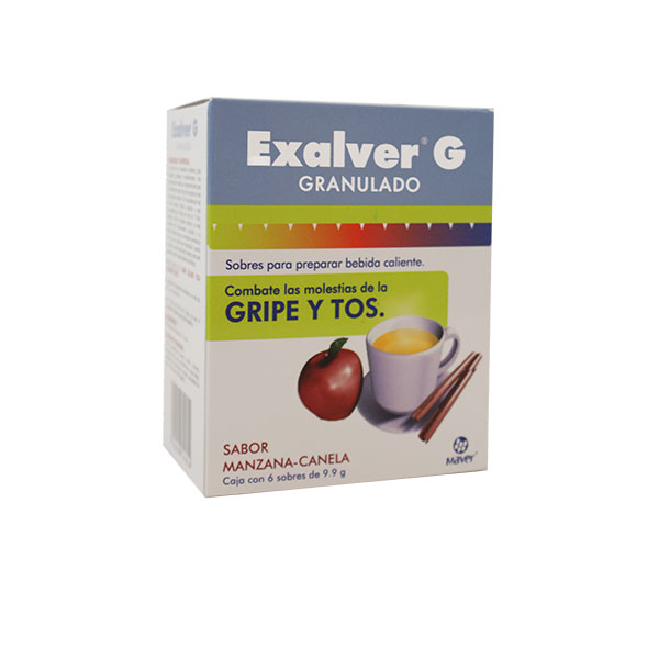 EXALVER-G GRANULADO Sab. Manzana-Canela c/6 SOBS. 650-20-10-4 MG.