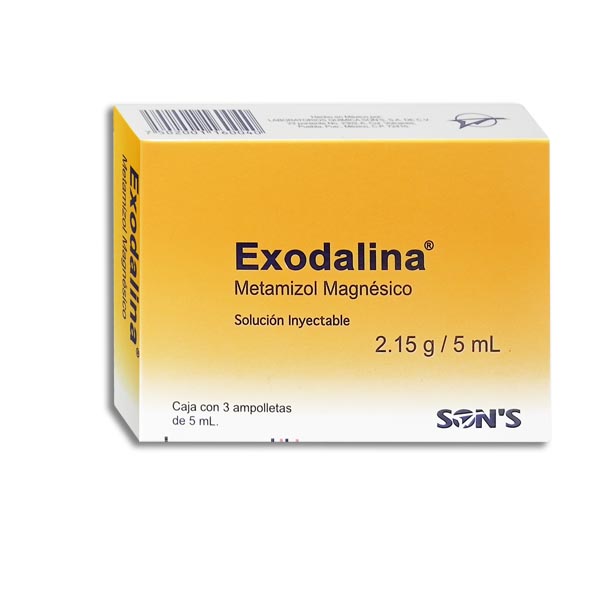 EXODALINA Sol. Iny. c/3 AMPTAS. 2.15 G/5 ML.