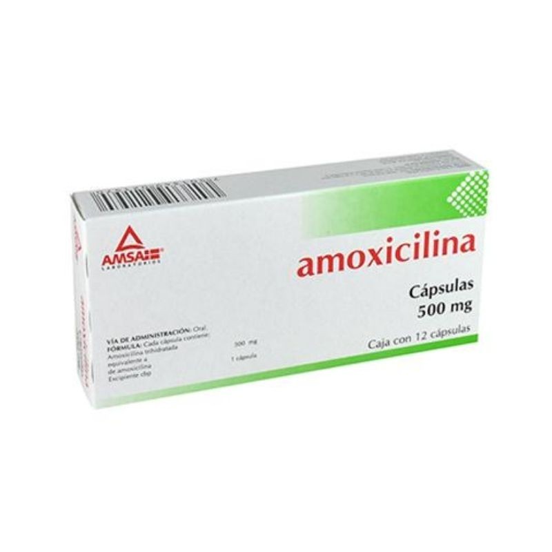 AMOXICILINA (AMSA) C/12 CAPS. 500 MG.