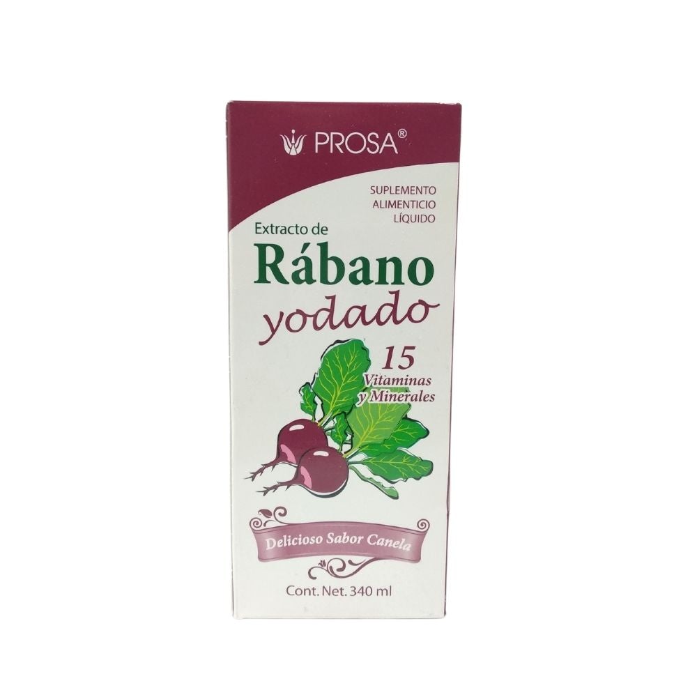 EXTRACTO DE RÁBANO YODADO LIQUIDO Sab. Canela Fco. 340 ML.