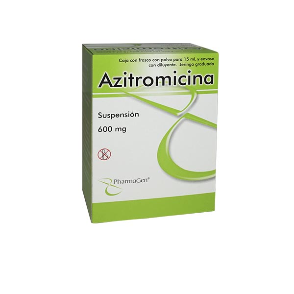 AZITROMICINA (Pharmagen) SUSP. 600 MG/15 ML.