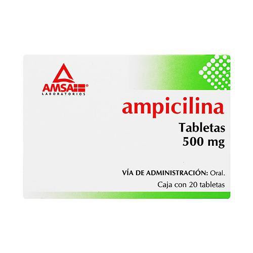 AMPICILINA (Amsa) c/20 TABS. 500 MG.