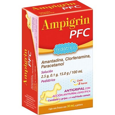 AMPIGRIN PFC SOL. Pedtco. Fco. 30 ML. 2.5-0.1-15.0 G/100 ML. y Gotero.