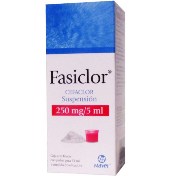 FASICLOR SUSP. Fco. 75 ML. 250 MG/5 ML.