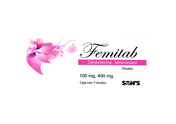 FEMITAB c/7 ÓVULOS 100/400 MG. clindamicina+ketoconazol