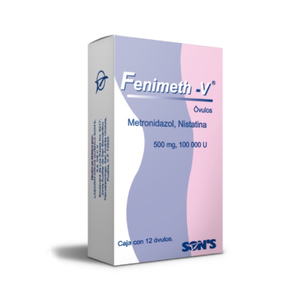 FENIMETH-V c/12 ÓVULOS. 500 MG/100,000 U.