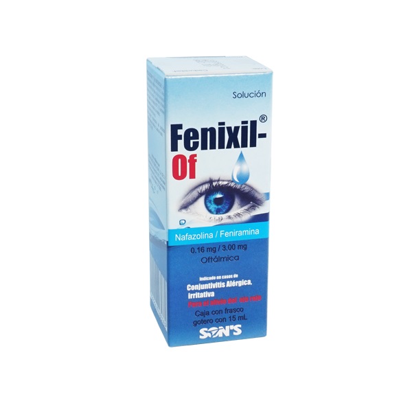 FENIXIL-OF SOL. Oftálmica Fco. Gotero 15 ML. 0.16-3.00 MG/1 ML.