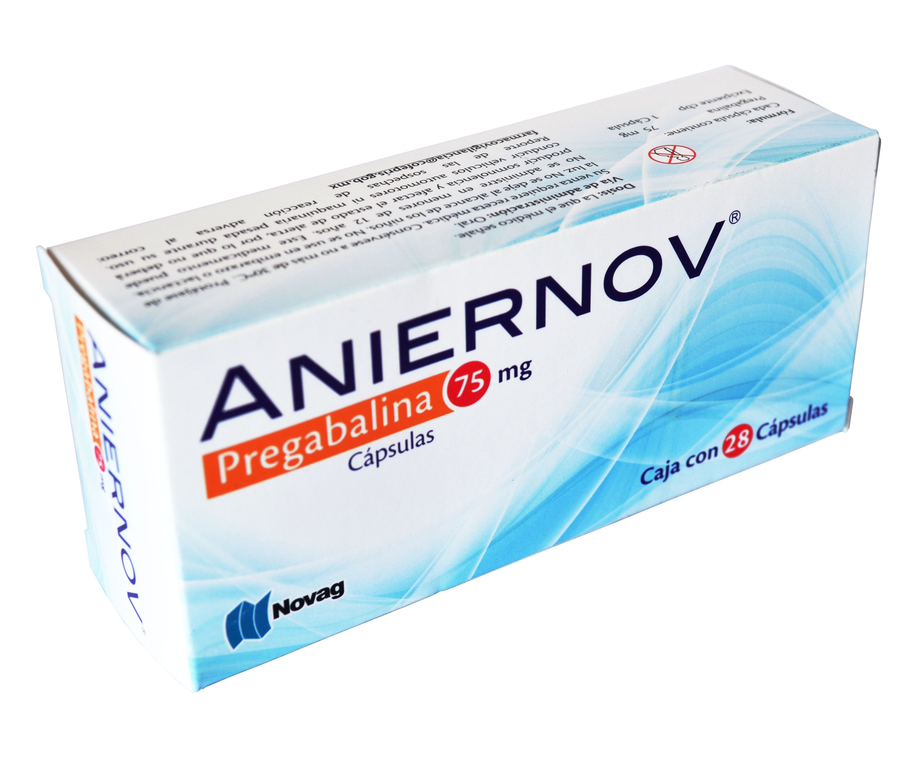 ANIERNOV C/28 CAPS. 75 MG. (Pregabalina)