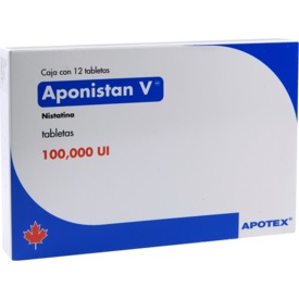APONISTAN-V c/12 TABS. Vaginales 100,000 U.I.