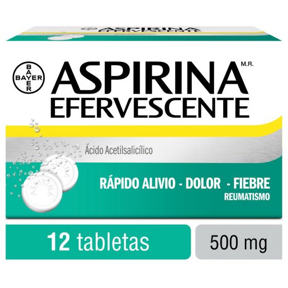 ASPIRINA EFERVESCENTE c/12 TABS. 500 MG.