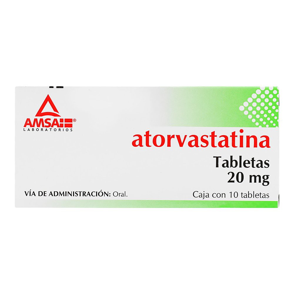 ATORVASTATINA (AMSA) C/10 TABS. 40 MG.