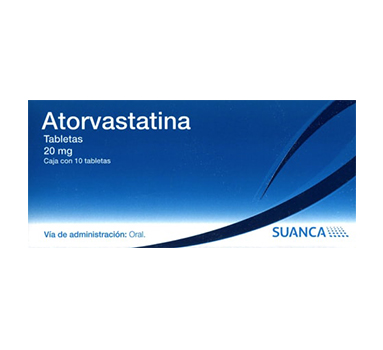 ATORVASTATINA (Suanca) c/10 TABS. 20 MG.