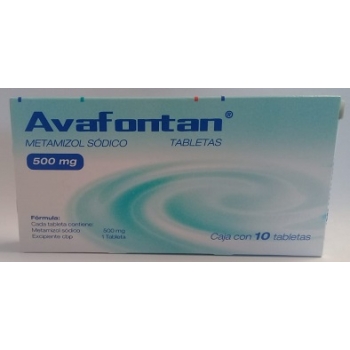AVAFONTAN c/10 TABS. 500 MG.               