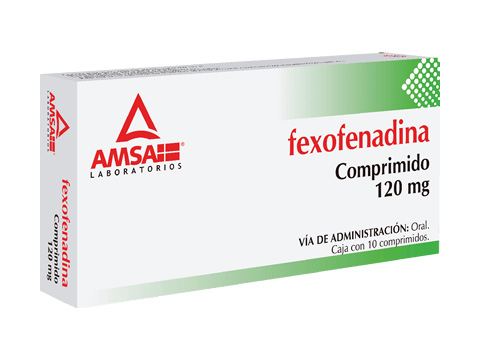 FEXOFENADINA (Amsa) c/10 COMPS. 120 MG.