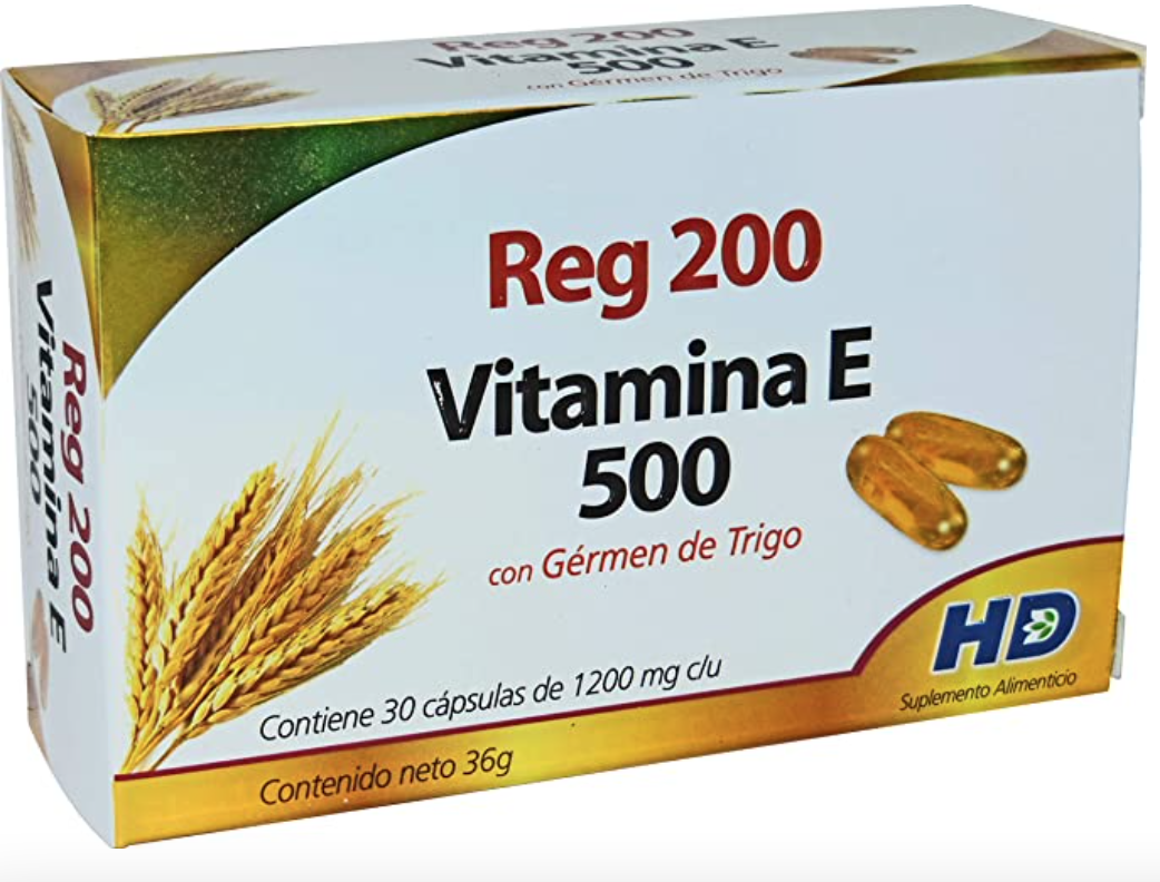 REG 200 (Vitamina-E 500) c/30 CAPS. 1200 MG.