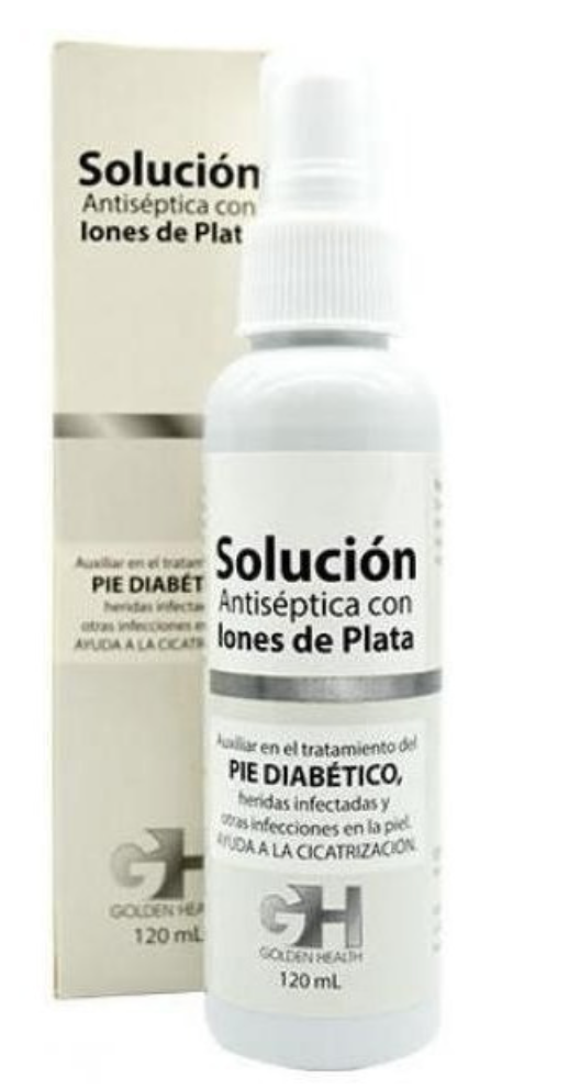 SOLUCIÓN ANTISÉPTICA CON IONES DE PLATA Fco. c/120 ML.