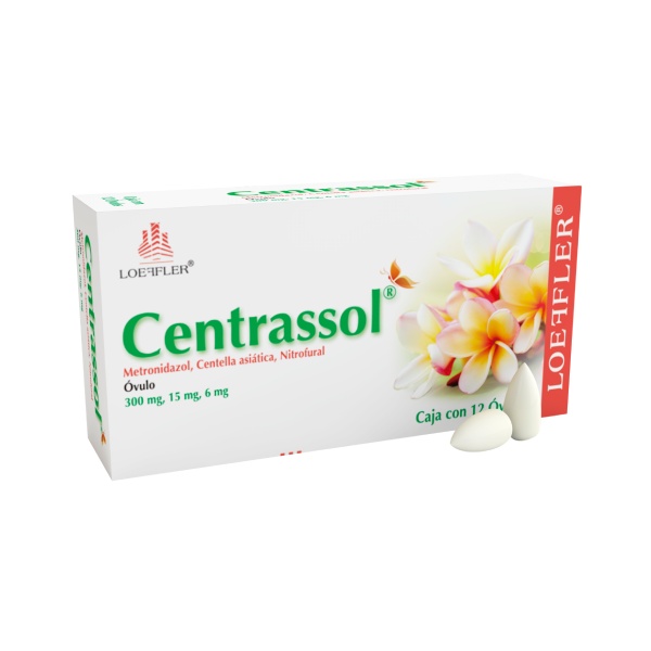 METRONIDAZOL/CENTELLA ASIÁTICA/NITROFURAL c/12 ÓVULOS 300/15/6 MG.