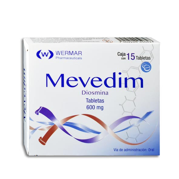 MEVEDIM c/15 TABS. 600 MG. diosmina
