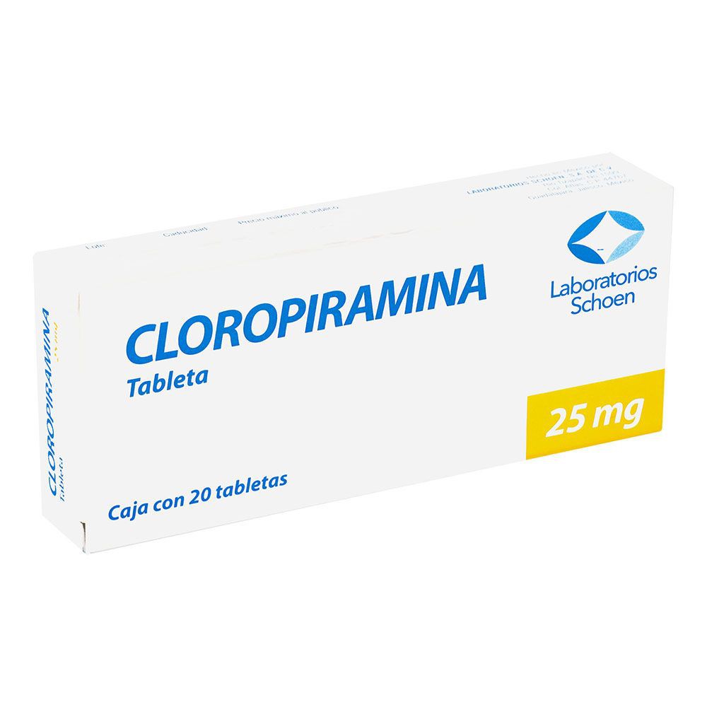 🚚SCHOEN Cloropiramina 25mg 20tabs