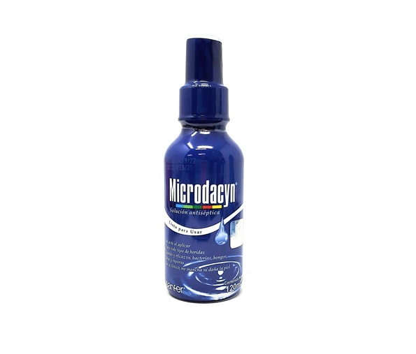 MICRODACYN SOL. ANTISÉPTICA Fco. Atomizador 120 ML. 55 PPM.