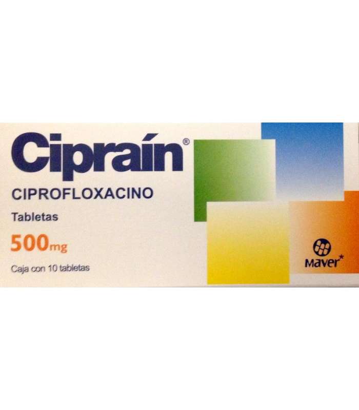 CIPRAIN c/10 TABS. 500 MG. ciprofloxacino