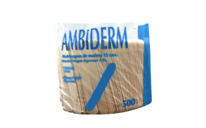 ABATELENGUAS DE MADERA (AMBIDERM) PAQ. C/500 PZS.