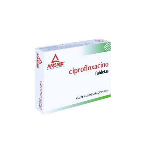 CIPROFLOXACINO (AMSA) C/12 TABS. 250 MG.