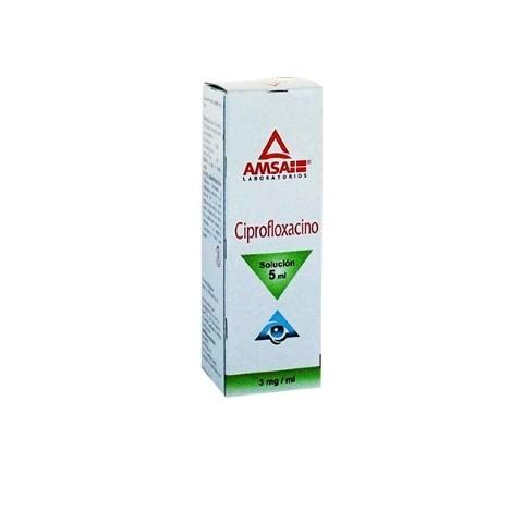 CIPROFLOXACINO (Amsa) SOL. OFTÁLMICA Fco. Gotero 5 ML. 3 MG/1 ML.