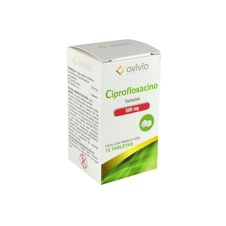 CIPROFLOXACINO (Avivia) c/12 TABS. 500 MG.