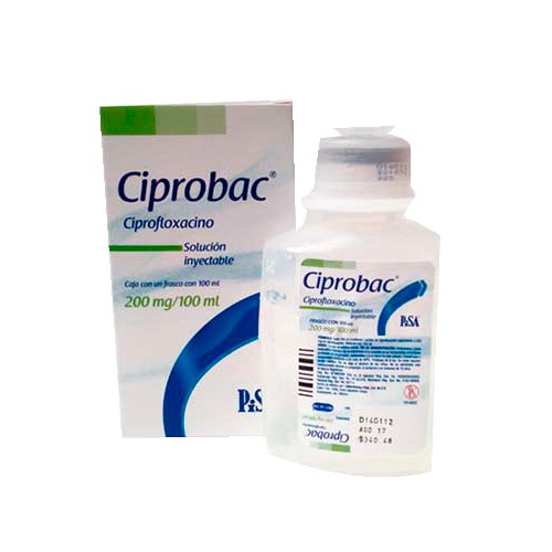 CIPROFLOXACINO (Pisa) Sol. Iny. c/1 Fco. 100 ML. 200 MG/100 ML.
