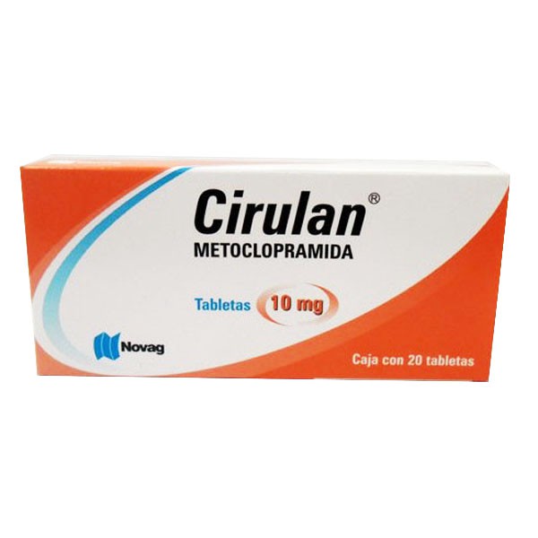 CIRULAN c/20 TABS. 10 MG. metoclopramida
