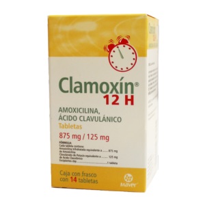 CLAMOXÍN 12H c/14 TABS. 875/125 MG.
