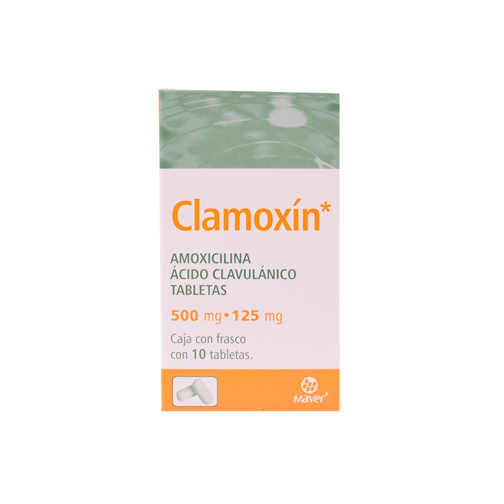 CLAMOXÍN c/10 TABS. 500/125 MG.
