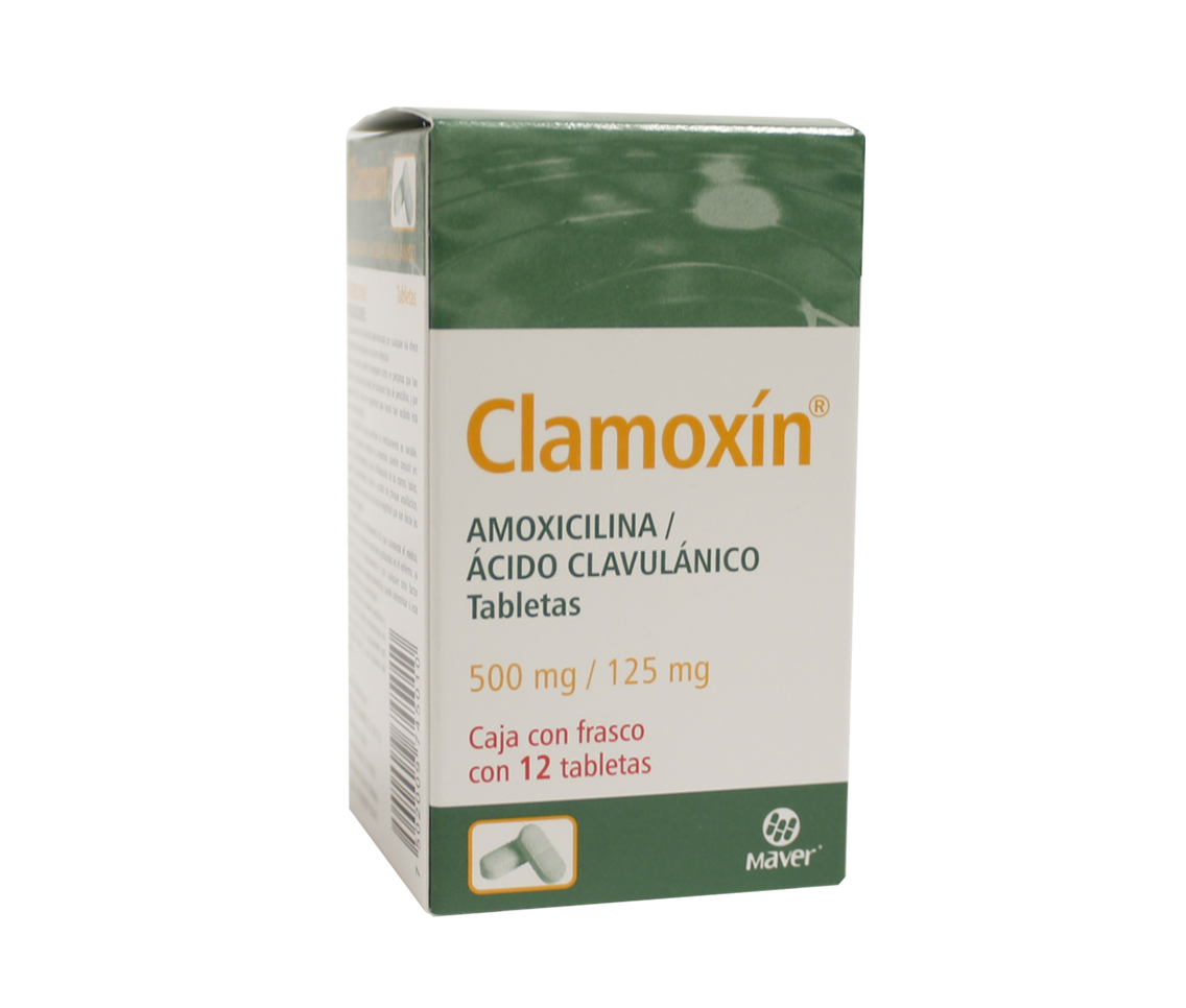 CLAMOXÍN c/12 TABS. 500/125 MG.