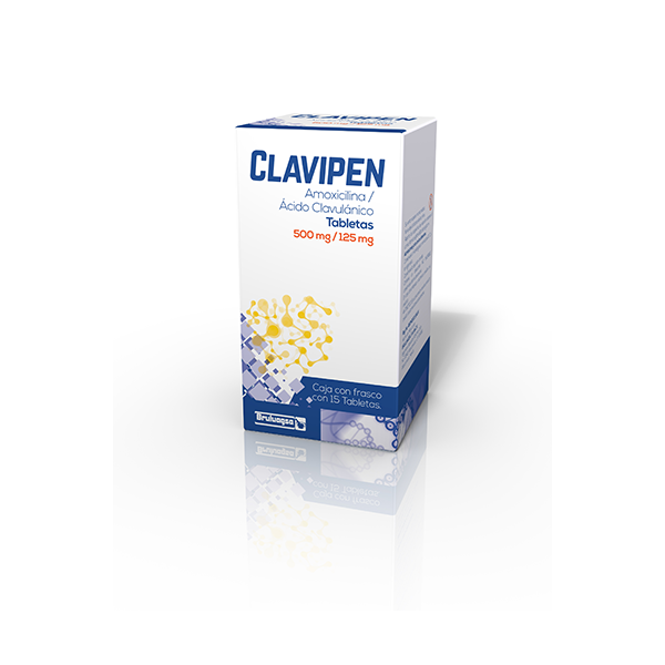 CLAVIPEN c/15 TABS. 500/125 MG.