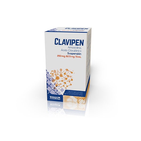 CLAVIPEN SUSP. Fco. 60 ML. 250-62.5 MG/5 ML.