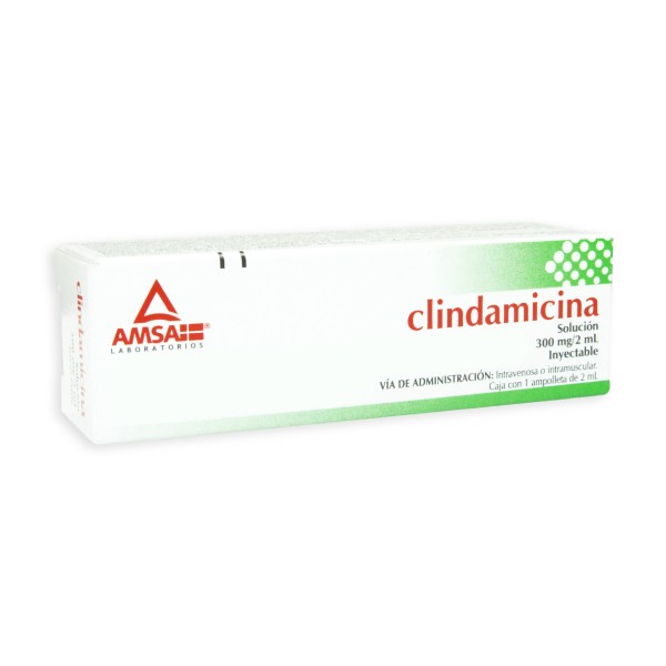 CLINDAMICINA (AMSA) SOL. INY. C/1 AMPTA. 300 MG/2