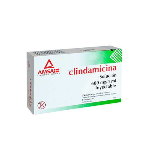CLINDAMICINA (Amsa) Sol. Iny. c/1 AMPTA. 600 MG/4 ML.