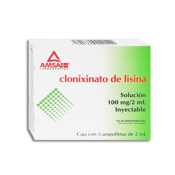 CLONIXINATO de LISINA (Amsa) Sol. Iny. c/5 AMPTAS. 100 MG/2 ML.