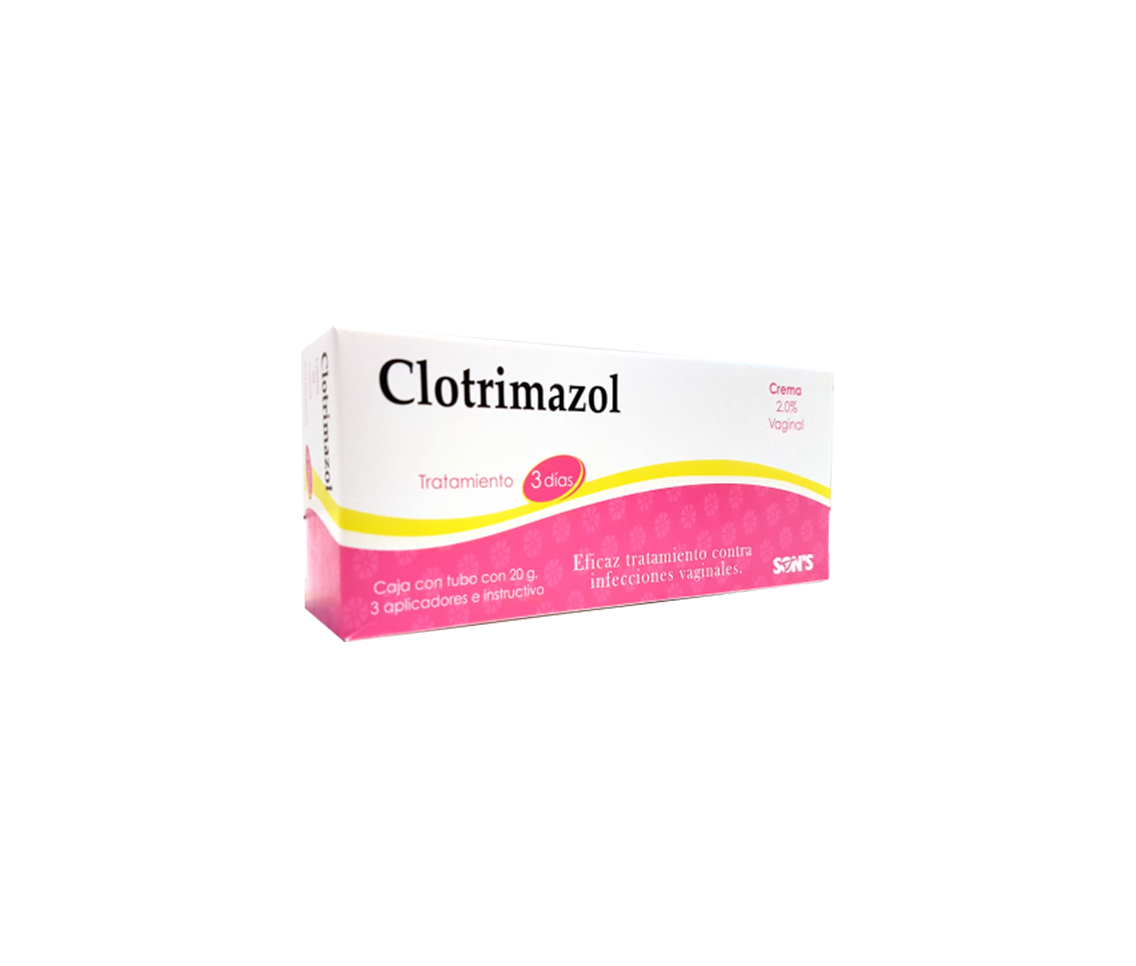 CLOTRIMAZOL (Son´s) CREMA 2.0% VAGINAL Tubo c/20 G. y 3 Aplics.