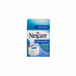 NEXCARE MICROPORE Carrete Col. Blanco A: 2.5cm. (1"); L: 5m. Blister c/1 Pza.