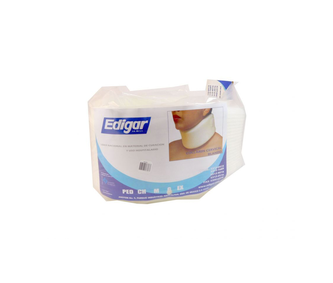COLLARIN CERVICAL BLANDO Blanco (Edigar) CHICO c/1 Pza.