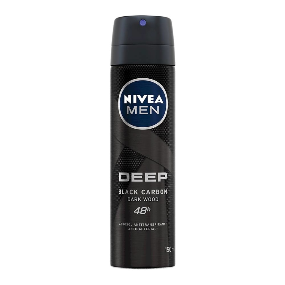 NIVEA MEN DESODORANTE Deep Dark Wood 72H Aerosol 150 ML.